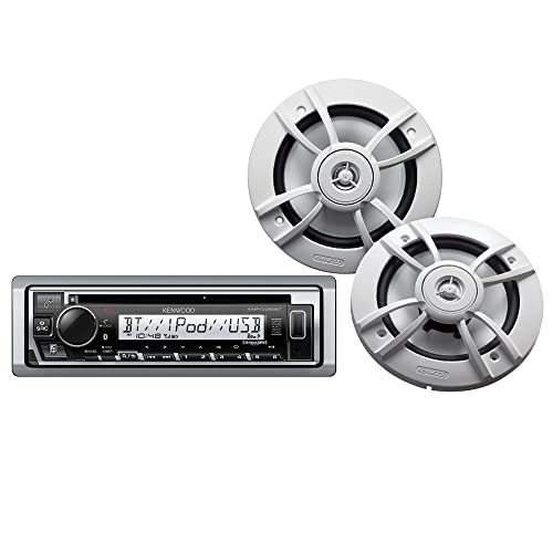 Kenwood PKG-MR382BT - Marine Audio Receiver Speaker Package (KMR-D382BT & KFC-1633MRW) Kenwood PKG-MR382BT - Marine Audio Receiver Speaker Package (KMR-D382BT & KFC-1633MRW)